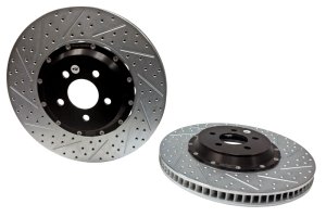 Ford Mustang GT Brake Rotors (2) - Front - Baer Brakes - EradiSpeed+ 2-piece SDZ - Black - `15-`23